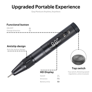 2025 Customize Label Aluminum <strong>Nail</strong> Sander Free Bit Long <strong>Battery</strong> Life Electric <strong>Nail</strong> <strong>File</strong> 35000rpm Cordless <strong>Nail</strong> Drill - Product Image 3