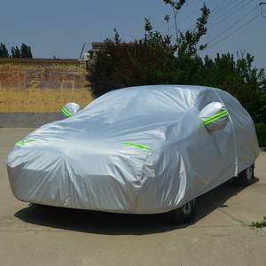 Housse de voiture imperméable/coupe-vent/résistante à toutes les conditions météorologiques à 6 couches, housse de voiture complète universelle pour l'extérieur avec porte à fermeture éclair - Product Image 3