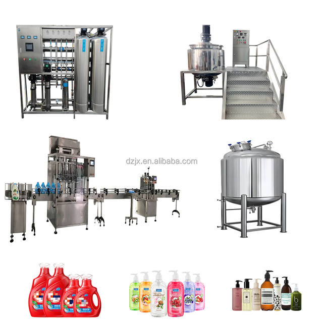 DZJX Full Manufacturing Plant Liquid Soap Processing Making Machine m Langeur Shampooings Production Line for Dish Washing
