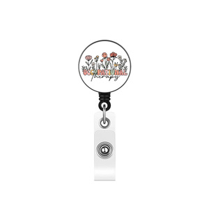 In stock crystal flower easy-pull <b>buckle</b> retractable badge roll with back <b>clip</b> name tag ID keychain manufacturer wholesale - Product Image 1