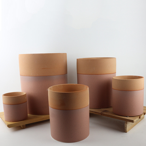 Cylinder <span class=keywords><strong>mate</strong></span> moder al aire libre balcón decorativo patio casa jardín decoración cerámica macetas para jardinería - Product Image 1