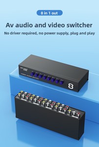Commutateur audio-vidéo AV RCA professionnel, <span class=keywords><strong>8</strong></span> entrées 1 sortie, pour moniteurs - Product Image 3