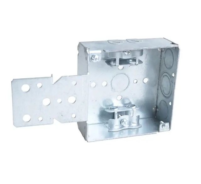 KANGRUI 4"X4"X1-1/2" Silver Galvanized Steel Metal Small Outdoor Electrical IP65 Square Waterproof Project Wall Junction Box