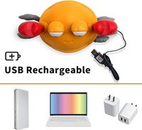 Juguete interactivo de cangrejo para gatear para bebé, juguete de cangrejo con luces musicales y evitación de obstáculos, juguete de baile recargable por USB