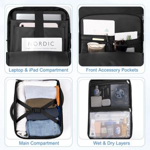 Mochila Grande para Portátil de Viaje para Hombre y Mujer, Impermeable, Resistente, Mochila de Negocios con Puerto de Carga USB - Product Image 6