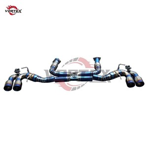 Sistema de Escape Catback Vortex de Alto Rendimiento con Válvulas de Titanio Grado 5, Acabado Azul Quemado, 1.2mm de Grosor, para Chevrolet Corvette C8, Fácil Instalación - Product Image 1