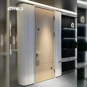 Pintu Interior kayu padat kelas atas Modern dengan isolasi suara dan Finishing permukaan akhir untuk apartemen dan vila