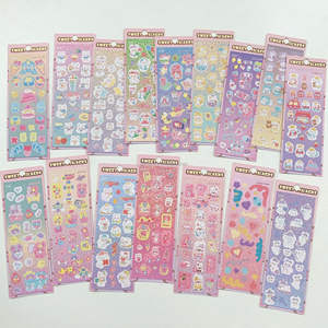 Pegatinas Coreanas con Diseño de Osito, Cinta y Confeti, para Diarios, Decoración de Álbumes de Fotos, Álbumes de Fotos de Kpop, Scrapbook, Pegatinas de PET - Product Image 2