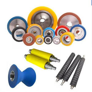 Op Maat Gemaakte Pu Gecoate Roller Met Rubber Gecoate Rollen Siliconen Rollers Rubber Wiellagers Gereviseerde Rubberen Wielen - Product Image 1
