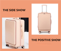 Nouveau design Valise Trolley Bagages ABS Matériau Pc Valise Trolley étanche à ouverture frontale avec poche pour compartiment d'ordinateur