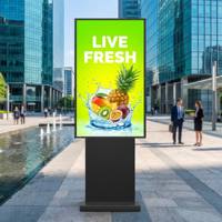 AIYOS Cámara IA para Exteriores, Kiosco Interactivo con Pantalla Táctil, Android RK3588, Resistente a la Intemperie, Alto Brillo, Tótem Publicitario Comercial