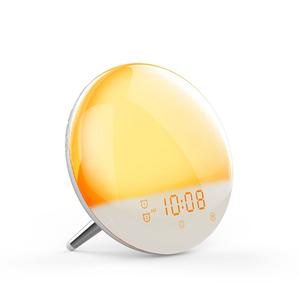 Luz de despertador inteligente Moes 2025 Tuya WiFi de segunda generación con 7 colores, simulación de amanecer y atardecer, 4 alarmas, <span class=keywords><strong>Radio</strong></span> FM, repetición - Product Image 1