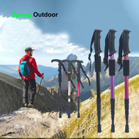Bâton de trekking en alliage d'aluminium réglable de haute qualité pour la randonnée et l'escalade Poignée en caoutchouc pour les promenades en plein air