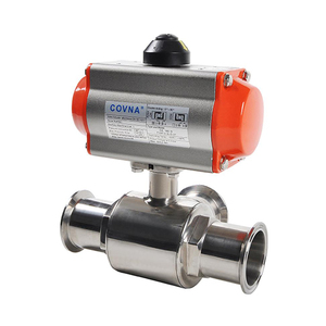 COVNA วาล์วบอล 3 ทาง แบบ Tri-Clamp สแตนเลส 304 สำหรับงานสุขาภิบาล ควบคุมด้วยลม สำหรับอาหาร - Product Image 6