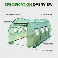 Serre de jardin pour prolonger la saison, coque en polyéthylène transparente, structure métallique pour semis précoce et récoltes tardives