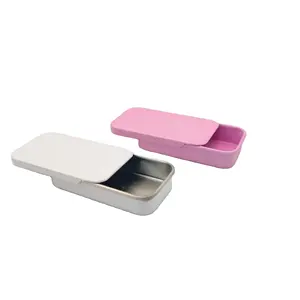 Slide Top Deckel Brow Soap Solid Parfüm Lippen balsam Mint Metal Sliding Tin