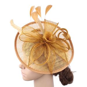 Inghilterra donne Vintage Kentuchy Derby a tesa larga chiesa <span class=keywords><strong>Ascot</strong></span> Sinamay Hat Base per festa di nozze Fascinator Hat Base per le signore - Product Image 2