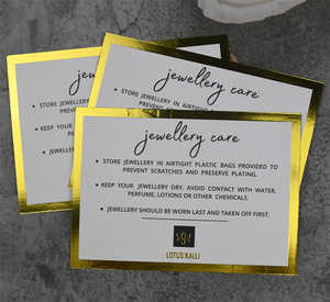 Sang trọng tùy chỉnh thiết kế củ<span class=keywords><strong>a</strong></span> bạn lá vàng Logo A6 gratulation Cảm ơn bạn thẻ cho doanh nghiệp nhỏ - Product Image 3