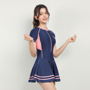 <span class=keywords><strong>Maillot</strong></span> <span class=keywords><strong>de</strong></span> <span class=keywords><strong>bain</strong></span> une pièce pour filles, avec coussinet <span class=keywords><strong>de</strong></span> poitrine, en Spandex/Nylon, couleur unie, coupe boxer, séchage rapide, protection solaire - Product Image 2