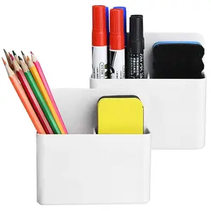 Factory Magnet Pencil Cup Utility Storage Organizer per Office Classroom Home Magnetic Dry Erase Marker Pen Eraser Holder