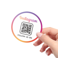 Etiquetas Adhesivas de Código QR Promocionales, Holográficas, Impermeables, de Plástico, con Logotipo Personalizado de Alta Calidad