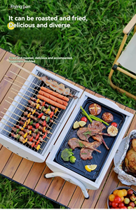 Portable <strong>Charcoal</strong> <strong>Grill</strong> Outdoor TableTop Barbecue Cooking <strong>Mini</strong> BBQ Smoker <strong>Grill</strong> - Product Image 6
