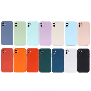 Silicone 1.5mm trường hợp vải bìa cho Iphone 14 15 13 12 11 16 Pro Max chất lỏng mềm Silicone trường hợp điện thoại - Product Image 1