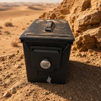 Boîte à munitions ronde avec serrure à combinaison, pour la chasse en plein air, étanche, portable, durable, grande capacité, étui de rangement pour munitions