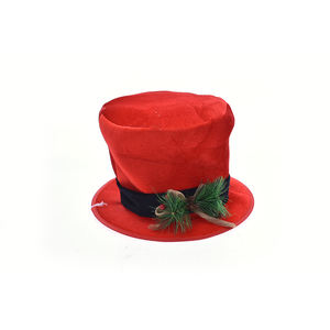 Sombrero de copa rojo de terciopelo - Product Image 1