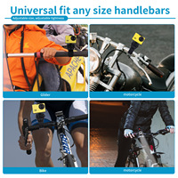 Langlebiges kunden spezifisches Design Zwei Riemen Fahrrad Taschenlampe Go Pro Kamera halterung für Outdoor-Sportarten