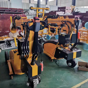 Robot de levage hydraulique jaune à ventouses avec bras inclinable et six ventouses pour levage de charges lourdes - Product Image 4