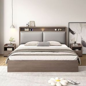 Cost Effective Eco-Friendly Custom Made <b>Single</b>/Double Solid Wood <b>Bed</b> Modern Small Apartment Hotel Bedroom Commercial Use Love - Product Image 1