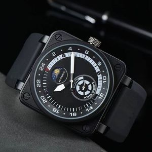 Relojes cuadrados de lujo <span class=keywords><strong>originales</strong></span> de marca OEM para hombre, movimiento mecánico multifunción deportivo con correa de cuero con función luminosa - Product Image 4