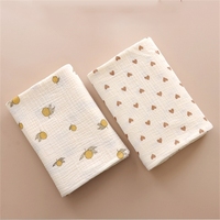Couverture d'emmaillotage en mousseline 100 % coton, douce, grande, carrée, pour bébés garçons et filles, motif tricoté dessin animé, anti-acariens, 200 fils/cm², vente en gros