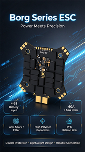 Borg 60R 4-in-1 Power Modul STM32G071N BL32 60A 4-8S Anti-Spark Filter Bidirektionaler DShot für RC FPV Flugzeug Starrflügler Drohne - Product Image 6