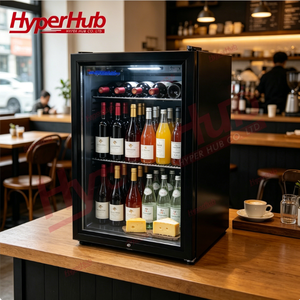 Mini-réfrigérateur commercial pour supermarché, refroidissement direct, porte vitrée, pour boissons et vins, <span class=keywords><strong>avec</strong></span> affichage numérique et éclairage LED - Product Image 6