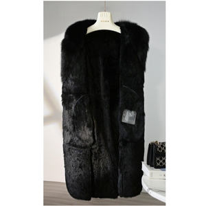 Nuovo Cappotto Invernale 2023 per Donna, Lungo fino al Ginocchio, con Collo in Lana e Fodera in <span class=keywords><strong>Pelliccia</strong></span> di Coniglio, Doppio Petto, Modello JT428 - Product Image 3