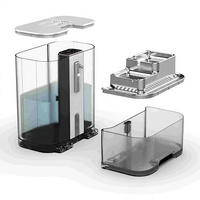 Distributeur d'eau automatique pour animaux de compagnie en acier inoxydable, style à débit continu, grande capacité 5L, sans filtre, réservoir de récupération des eaux usées propre