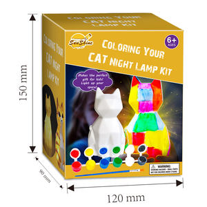 โคมไฟรูปแมวแบบทำมือชุดอุปกรณ์วาดภาพศิลปะรูปแมวพร้อมกล่องโคมไฟ - Product Image 2