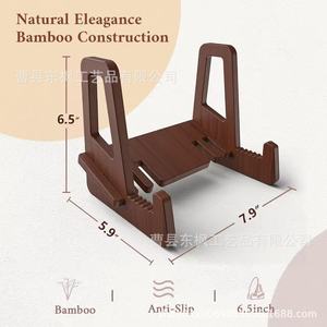 Bamboo Tablet <b>Pc</b> <b>Stand</b> 6.5 Inch Adjustable Desktop Holder For Home Office Use - Product Image 1