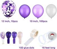 Taille personnalisée violet série princesse creux papillon Latex ballon guirlande ensemble nouveau Design pour la décoration de scène d'anniversaire