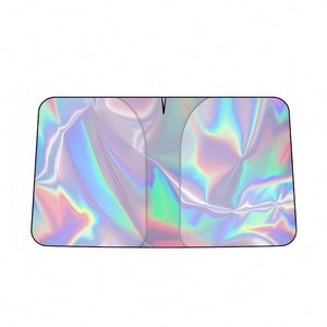 Windshield Sun <b>Shade</b> for Accessories Iridescent Reflective Front <b>Window</b> Protector Block UV Heat Foldable 2 Layers 300D Material - Product Image 2