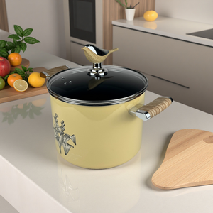 Olla de Cocina Esmaltada Antiadherente de Alta Calidad con Tapa, Capacidad de 7L, Modelo Bellflower - Product Image 4