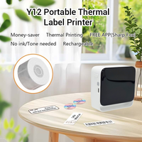 Imprimante d'étiquettes thermiques OEM de poche 0,5 pouce, imprimante thermique mini sans fil avec contrôle par application USB pour les étiquettes de nom de bureau