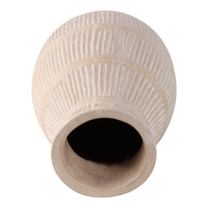 Vase à fleurs en céramique décoratif en terre cuite texturée pour salon, idéal pour fleurs fraîches ou herbe de la pampa - Product Image 6