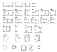Canapé modulaire en tissu de haute qualité, personnalisable, couleurs sur mesure, style minimaliste moderne, meubles de salon pour villa, OEM européen