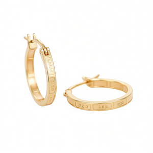 Aros de Oro E3556, Diseño Minimalista, Unisex, Uso Diario, Joyería Fina, Chapado en Oro de 14K, Tamaño Pequeño - Product Image 1