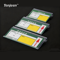 Étiquette de prix en PVC transparent, clip en plastique, étiquette de prix en PVC transparent, bande de données, étiquette de prix, porte-étiquette