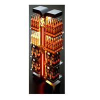 Bouteille sur pied personnalisée glorifiant le verre au détail pour bar et magasins cadeau cosmétique nourriture vin présentoir Metal Design Logo