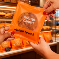 Sac à 3 joints latéraux en plastique givré imprimé personnalisé sacs à biscuit à emballage unique pour bonbons alimentaires scellables avec motif